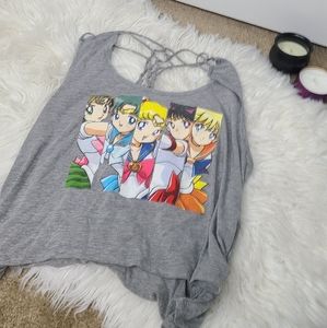 XL Sailor Moon Hot Topic Cropped Tank Top